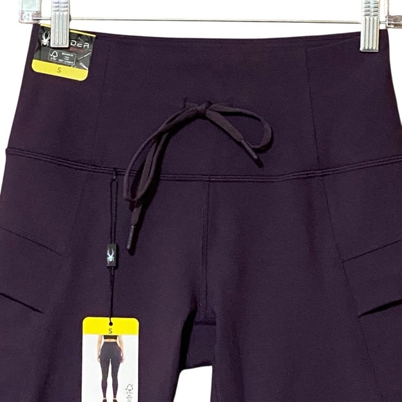 Spyder Active/Sport Leggings S Purple High Waisted Stretch Pockets Comfort NWT - Picture 5 of 8
